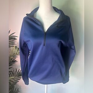 Women’s Nike Dri-Fit Navy Blue 1/4 Zip Long Sleeve Pulliver size Small